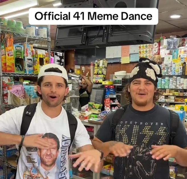 TikTokers show off the "41" dance move