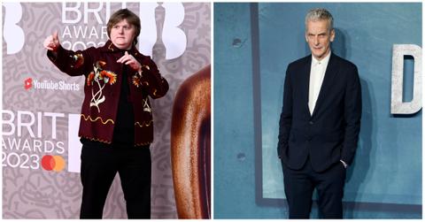 Lewis Capaldi and Peter Capaldi posing for photographs