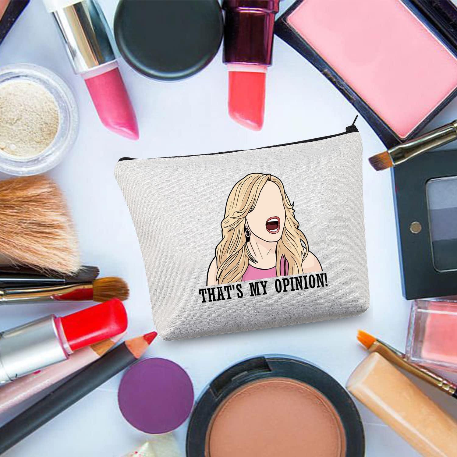 A "That's My Opinion" makeup bag