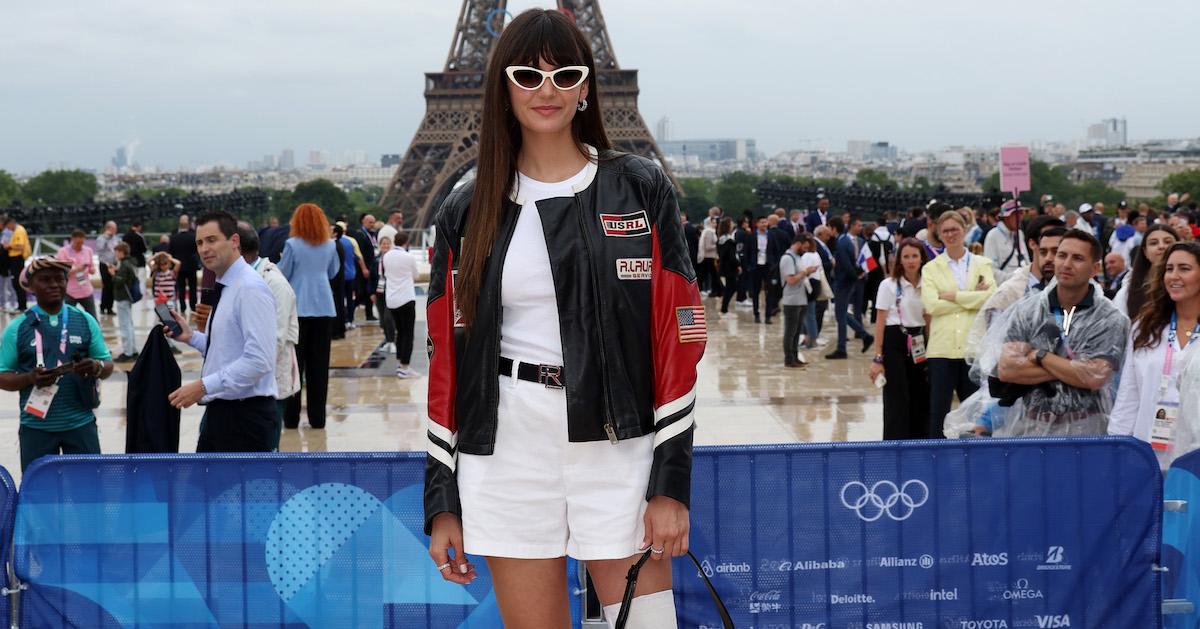 Nina Dobrev attends the red carpet ahead of the opening ceremony of the Olympic Games Paris 2024 on July 26, 2024 in Paris