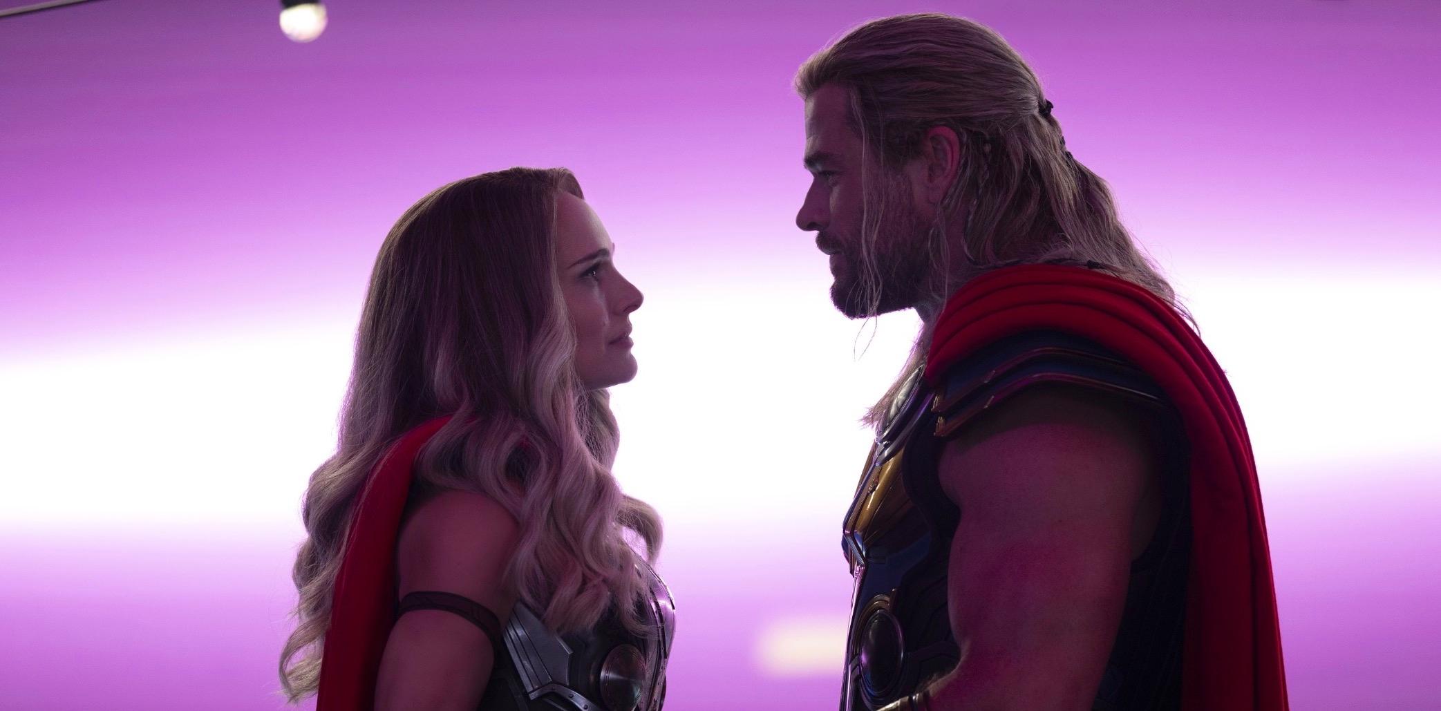 Chris Hemsworth as Thor and Natalie Portman as Mighty Thor in 'Thor: Love and Thunder'