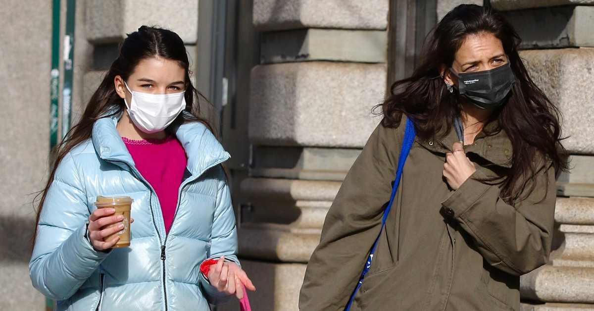 Katie Holmes and Suri Cruise out for a walk on February 6, 2021