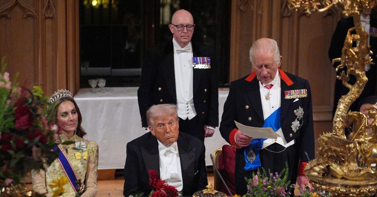 Donald Trump and King Charles at a state dinner. 