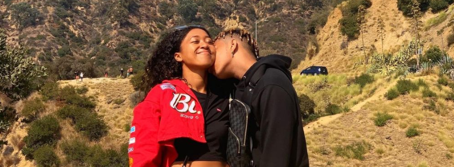 Naomi Osaka and Cordae in the Hollywood hills