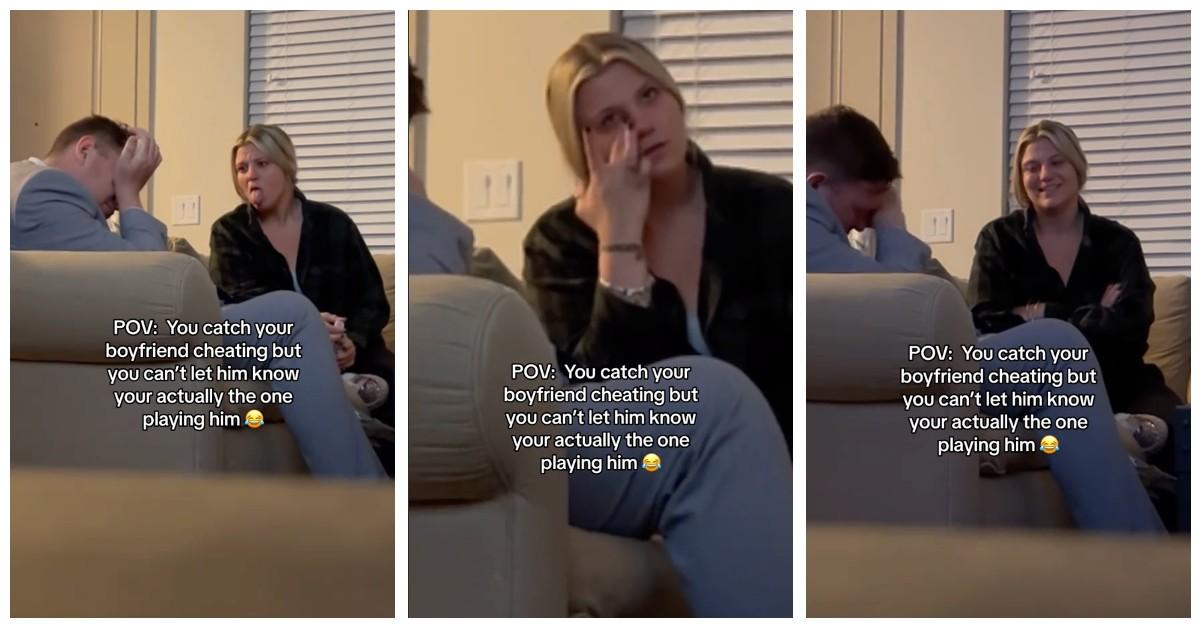 Woman Fake Cries During Breakup