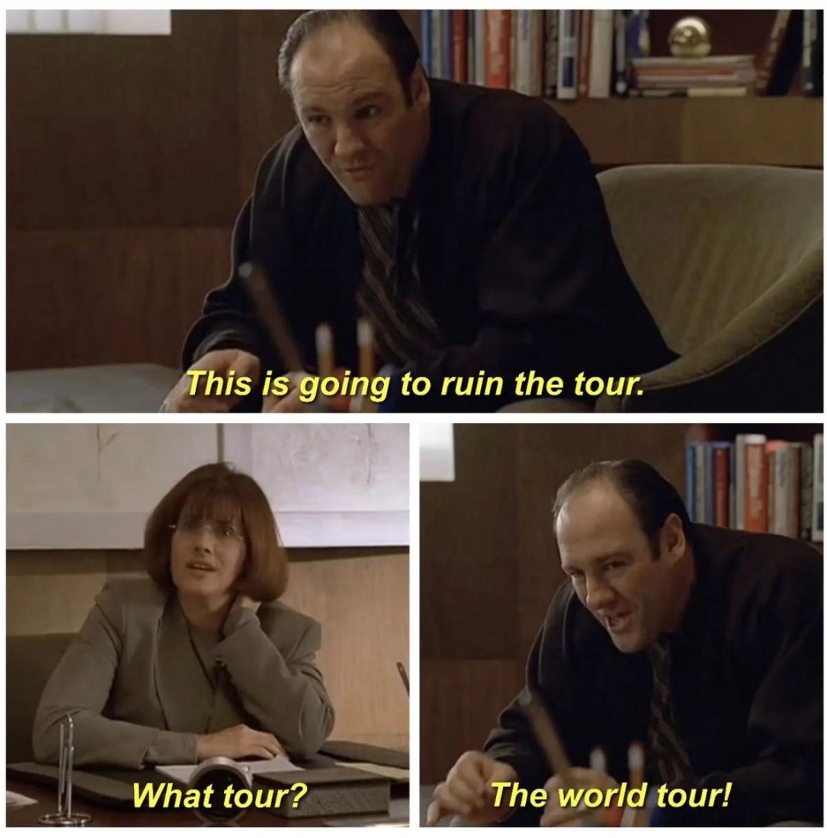 Justin Timberlake ruin the world tour 'Sopranos' meme