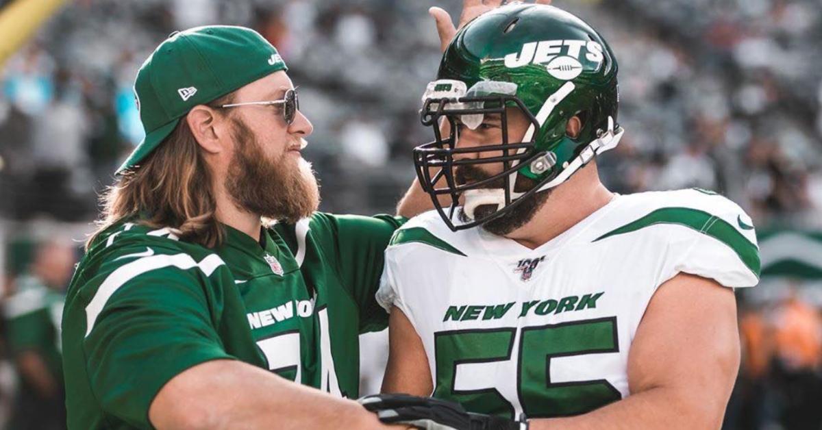 Nick Mangold (L) with Ryan Kalil (R)