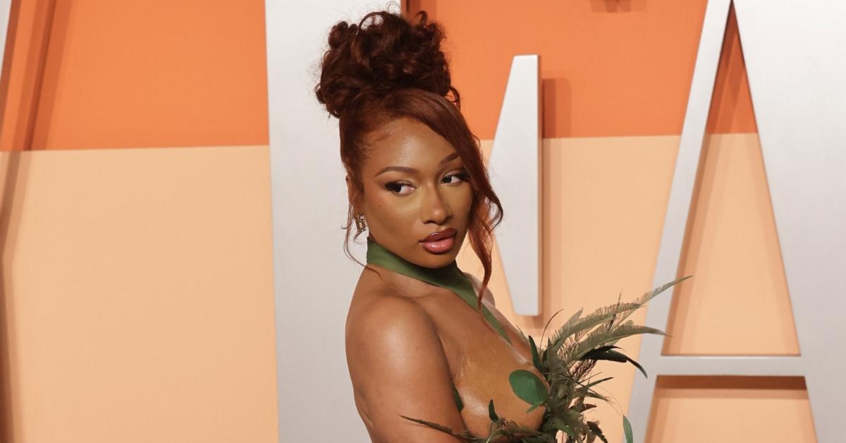 Megan Thee Stallion at the Vanity Fair Oscars Party.