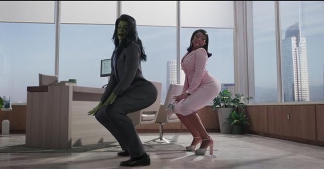 Jen Walters and Megan Thee Stallion twerking in 'She-Hulk: Attorney at Law'
