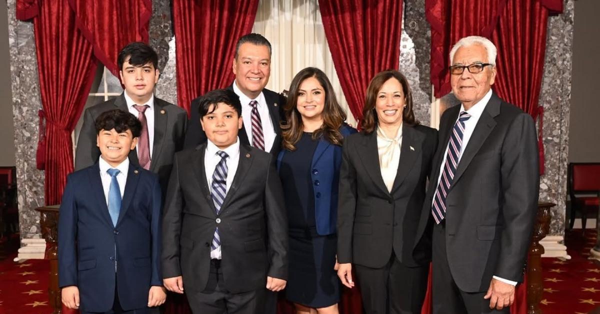 Alex Padilla being sworn into the U.S. Senate in 2023