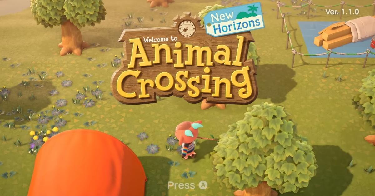 'Animal Crossing: New Horizons' title screen