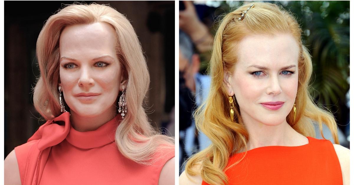 Nicole Kidman wax figure and Nicole Kidman herself