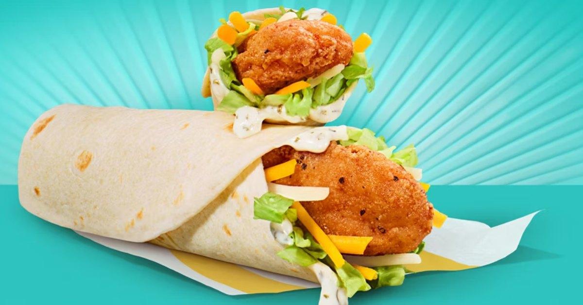 Two McDonald's Snack Wraps.
