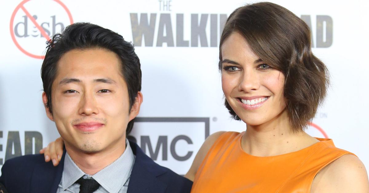 Steven Yeun and Lauren Cohan in Oct. 2012