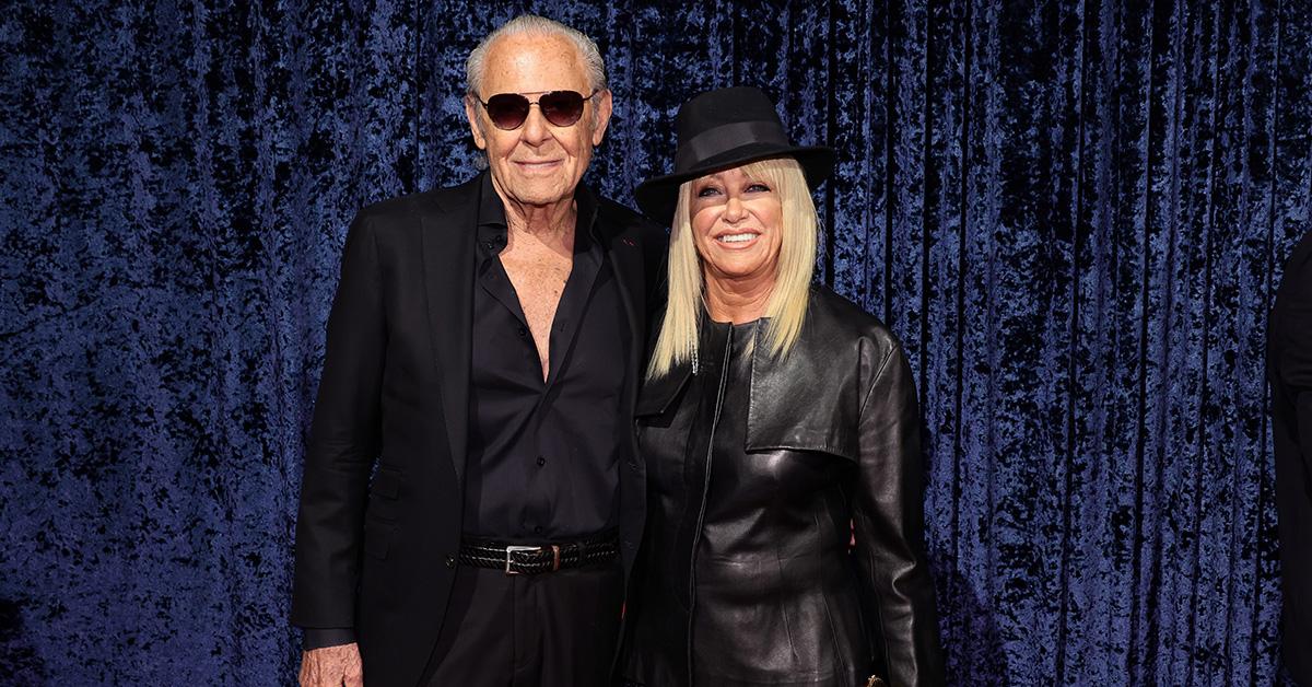 Alan Hamel and Suzanne Somers at Clive Barker's 90th birthday party. 