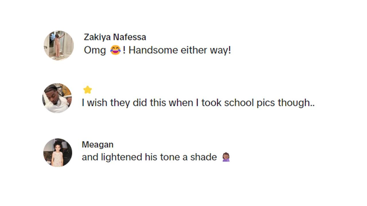 Comments on the viral video about a child who had veneers added to their school picture day photo.