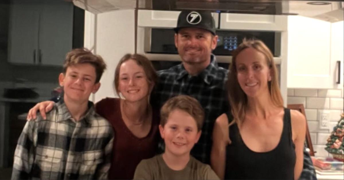 The Zingg family poses for a photograph. 