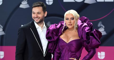 Matthew Rutler and Christina Aguilera attend The 23rd Annual Latin Grammy Awards