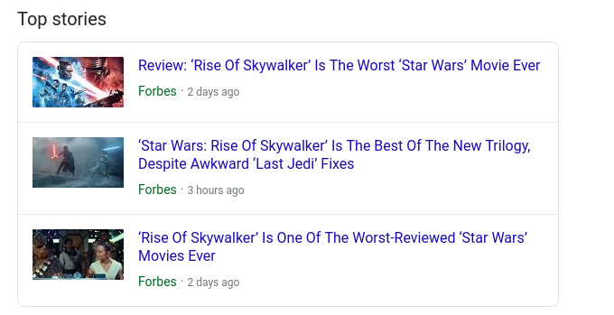 The Rise of Skywalker' has the worst reviews for a 'Star Wars