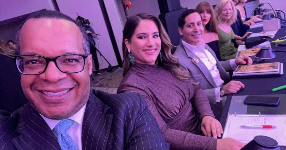 Wendell Edwards judging the Miss Connecticut competition. 