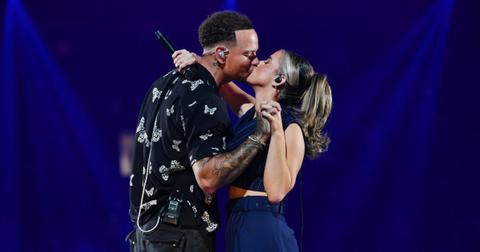 Kane Brown and Katelyn Jae Brown perform onstage during the 2023 iHeartRadio Music Festival.