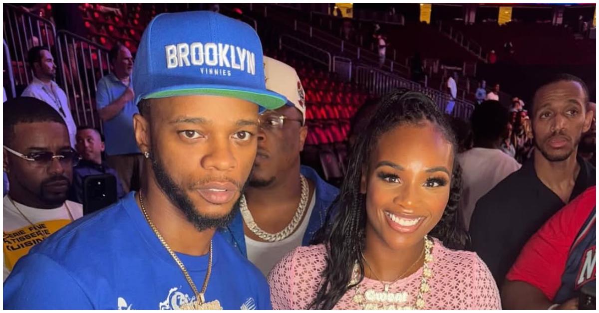 (l-r): Papoose and Claressa Shields at an event 