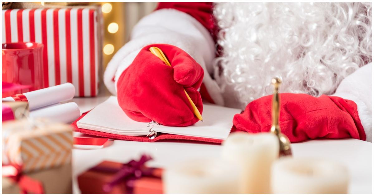 Santa Claus writing a list