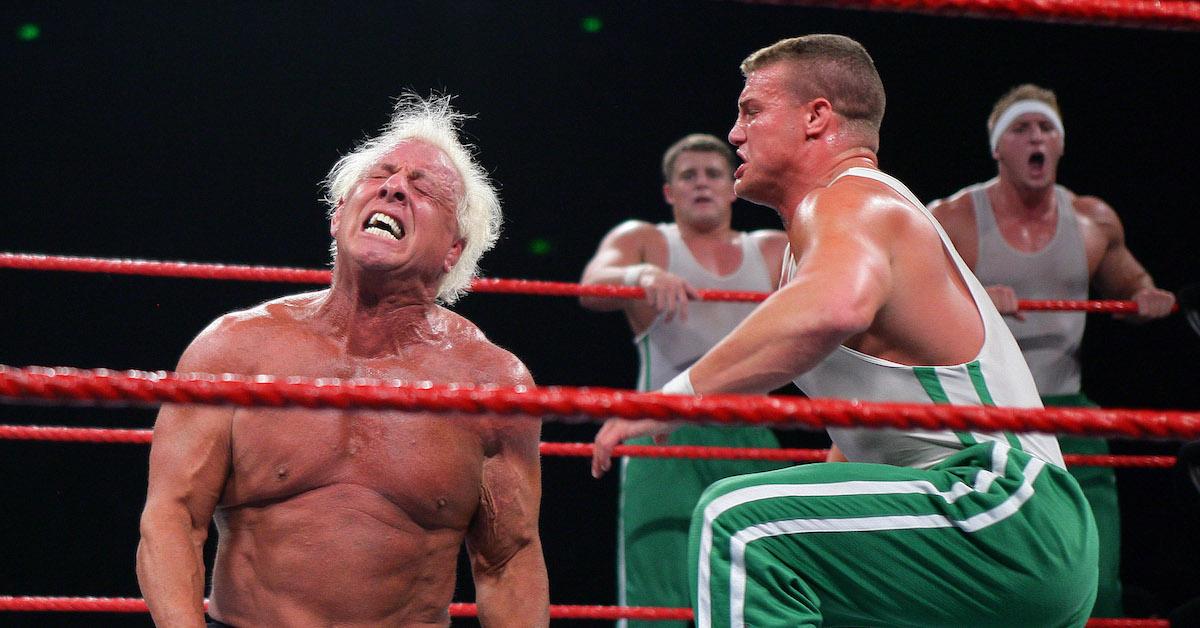 Ric Flair during the WWE RAW Superslam event at Acer Arena, Homebush Stadium on Aug. 4, 2006