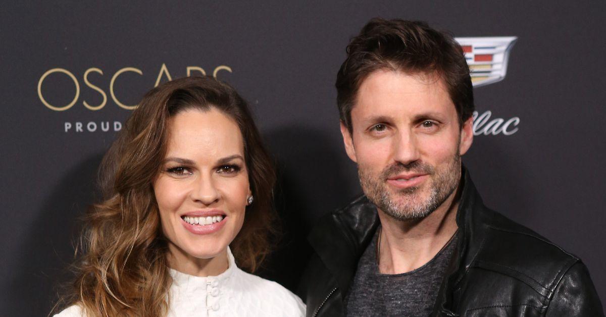 (l-r): Hilary Swank and Philip Schneider on the red carpet.