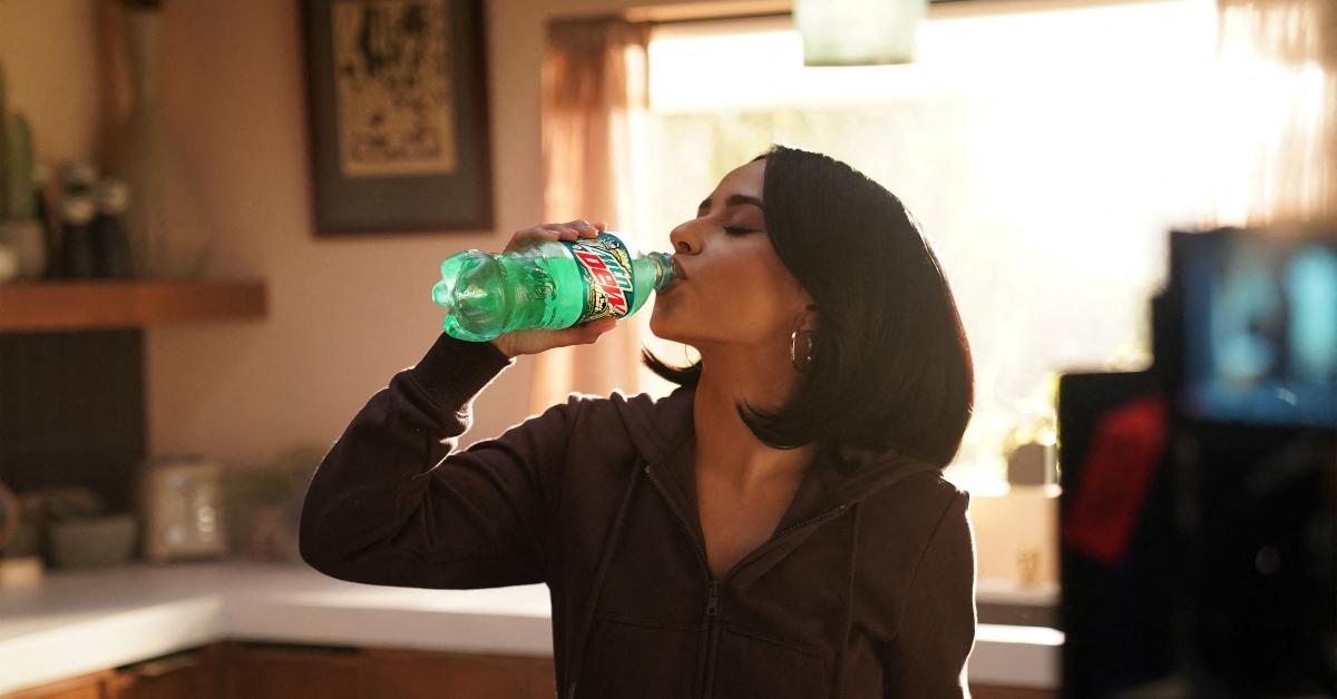 Becky G poses for a Mountain Dew ad