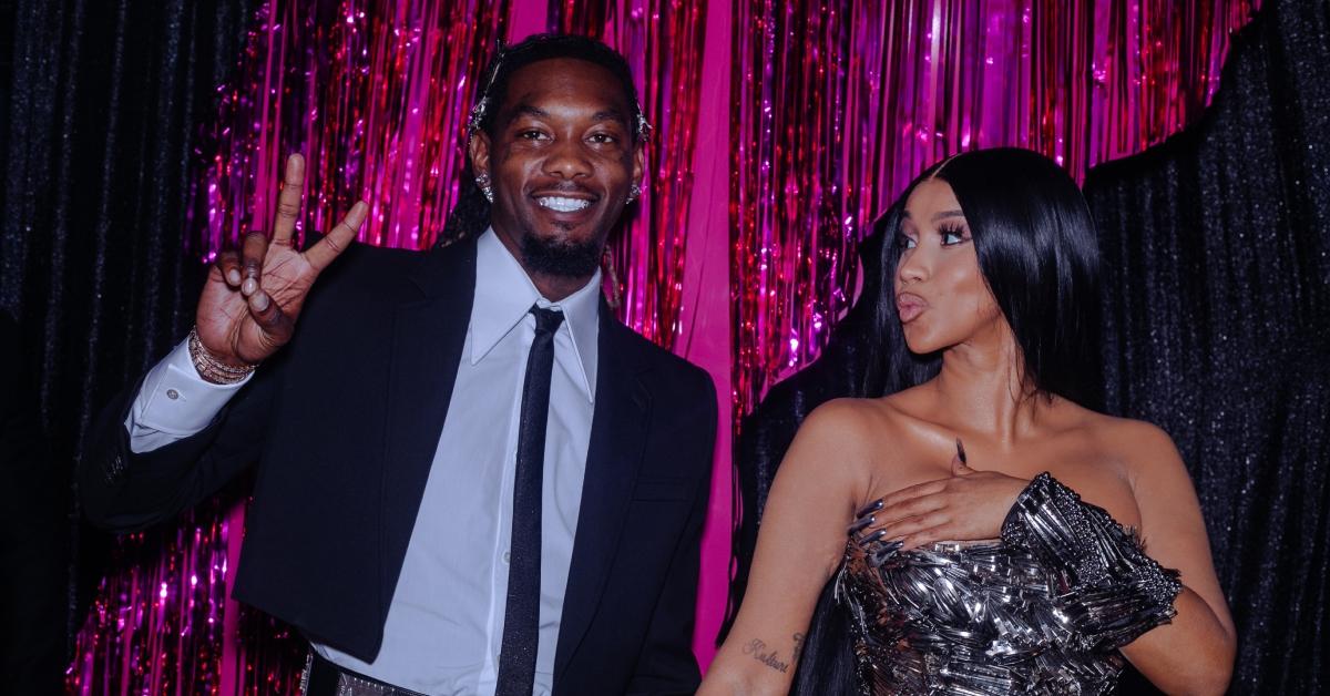 (l-r): Offset and Cardi B at an event before she filed for divorce.