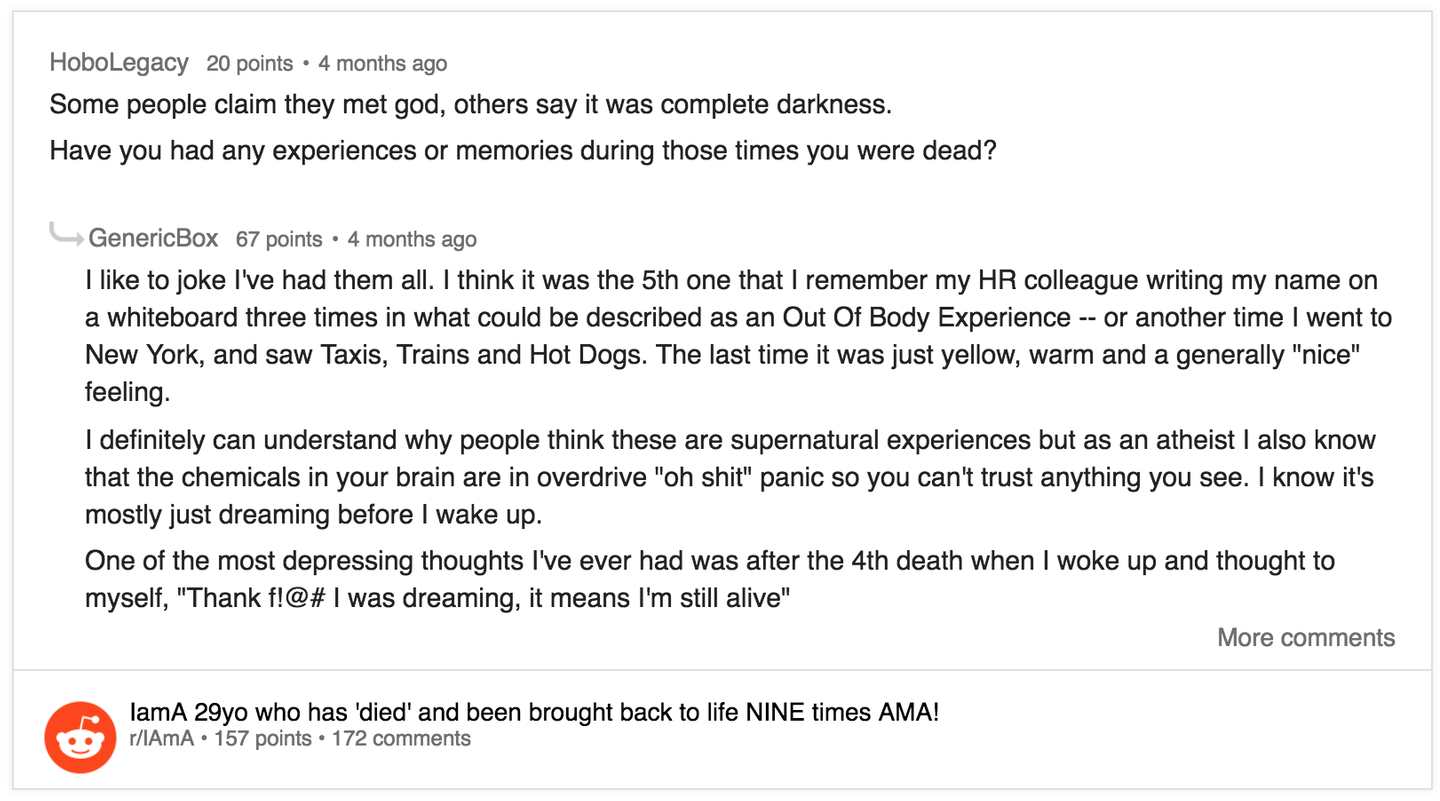 Man Comes Back to Life After Dying Nine Times