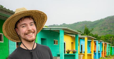 Jimmy Donaldson in a straw hat.