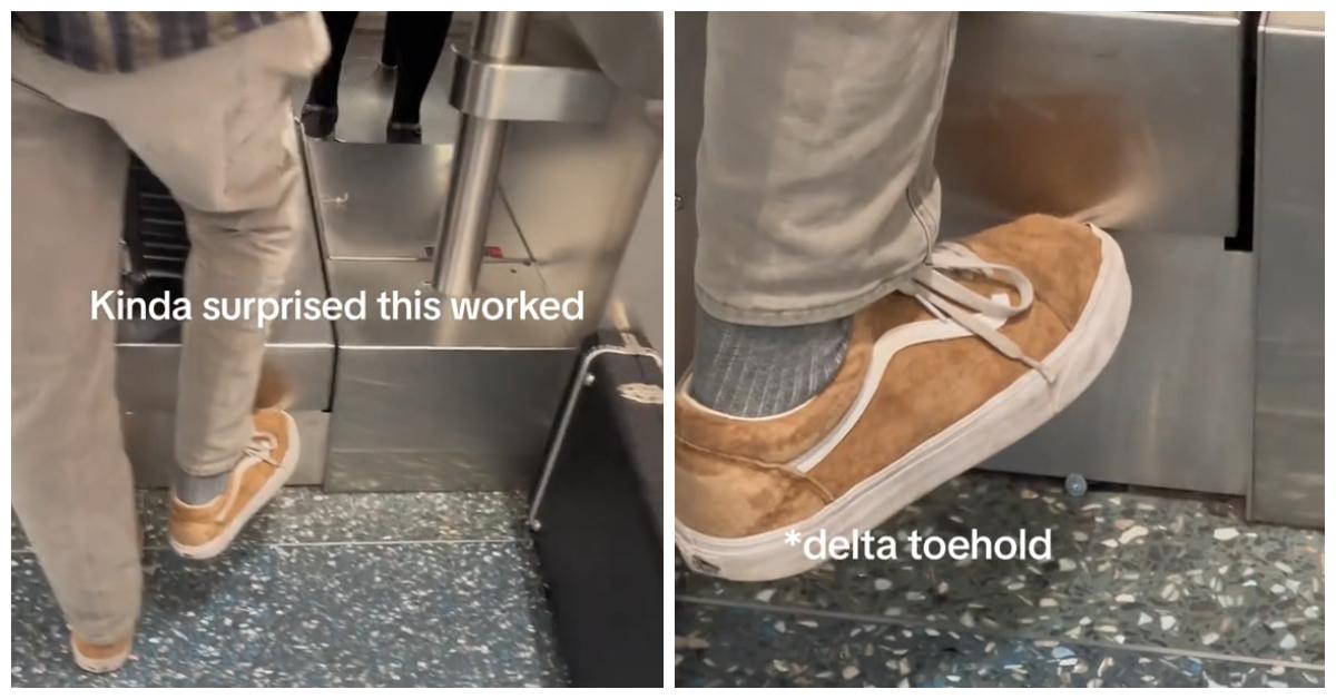 A new travel hack where people stick their toe under luggage scales to try and get their bags under the weight limit is taking over TikTok.