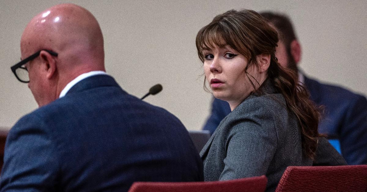 Hannah Gutierrez-Reed and Jason Bowles in court on the first day of her involuntary manslaughter trial