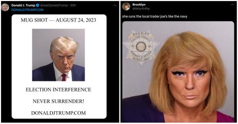 trump mugshot memes