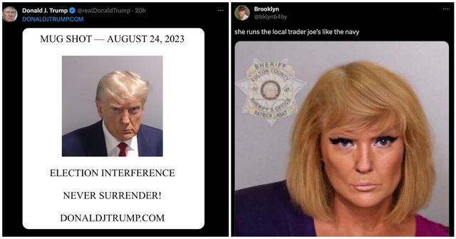 trump mugshot memes