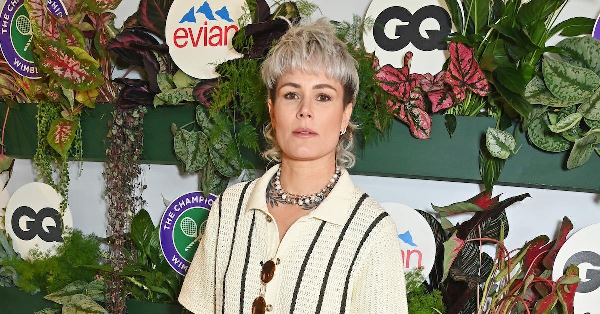 Ashlyn Harris attends the GQ x evian private lunch at Wimbledon on July 4, 2023 in London,