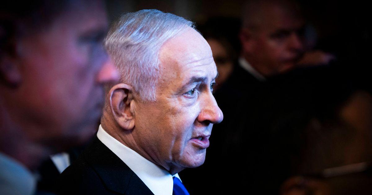 Benjamin Netanyahu on a visit to the United States. 