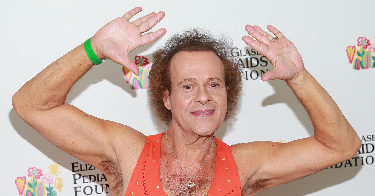 Richard Simmons at an AIDS Foundation gala. 