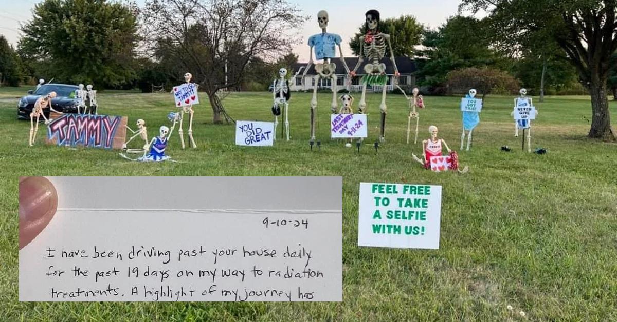 Cancer Patient Leaves Touching Note for 12-Foot-Skeleton Family