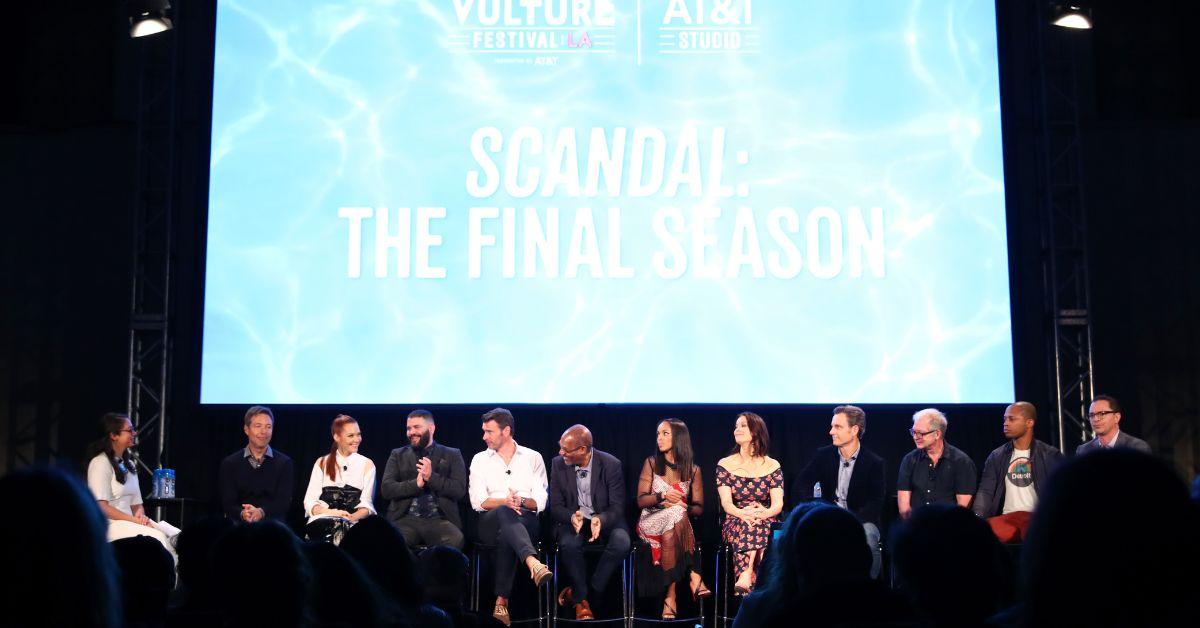 'Scandal' cast members speak onstage during SCANDAL: THE FINAL SEASON panel at Vulture Festival LA