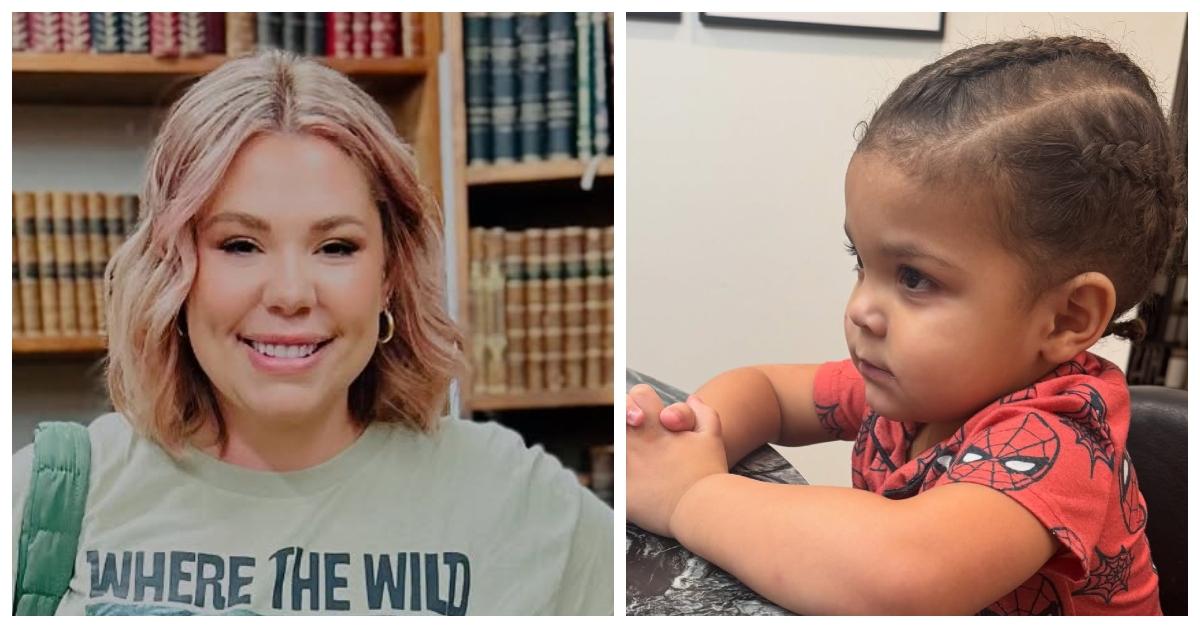 Kail Lowry (L) and her son, Rio (R)