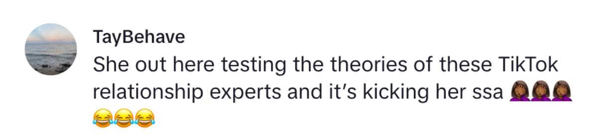 A comment on the viral video of a woman who refused to go to The Cheesecake Factory for a first date.