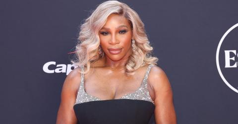 Serena Williams posing for a press photo