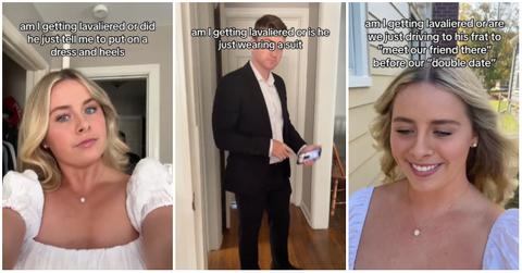 A woman documents getting lavaliered into her boyfriend's fraternity