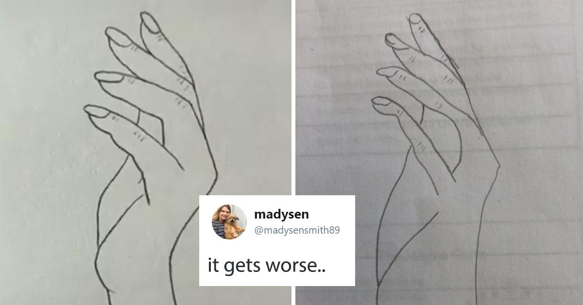 People Tried A Viral Hand Drawing Hack And The Results Are