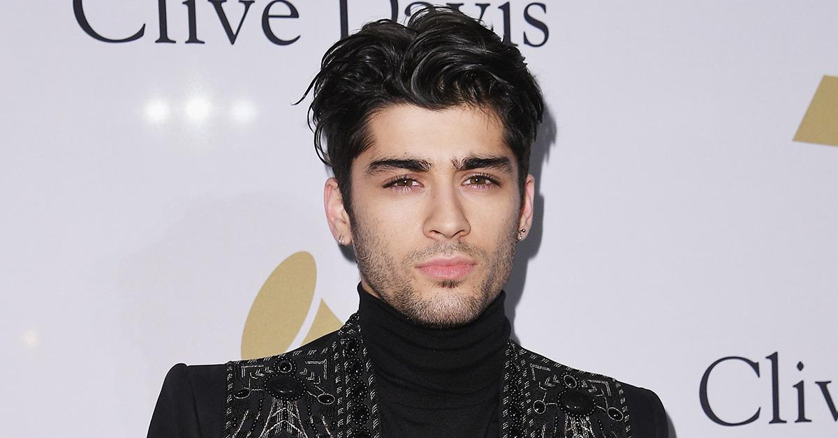 Zayn Malik on the red carpet at a Pre-Grammy Gala in 2018. 