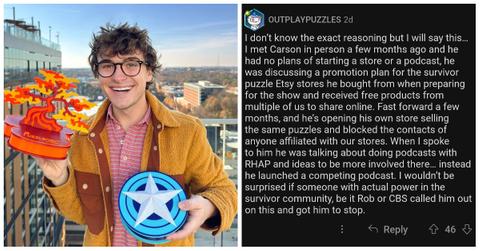 Carson Garrett with puzzles / controversy from Outplay Puzzles