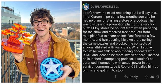 Carson Garrett with puzzles / controversy from Outplay Puzzles
